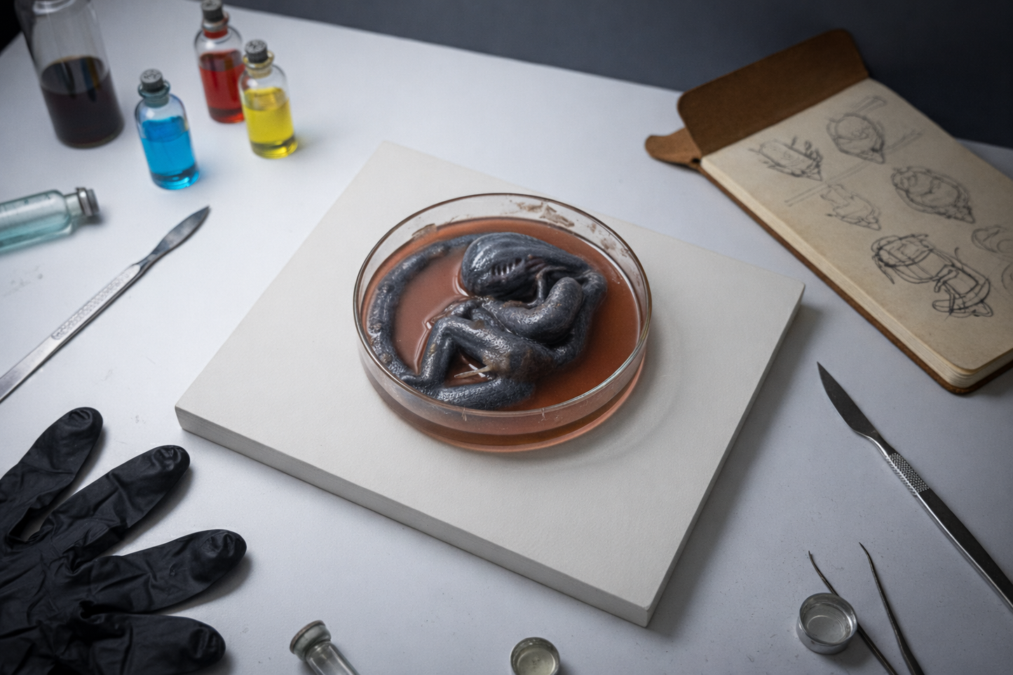 Specimen Jar — Alien Embryonic Form