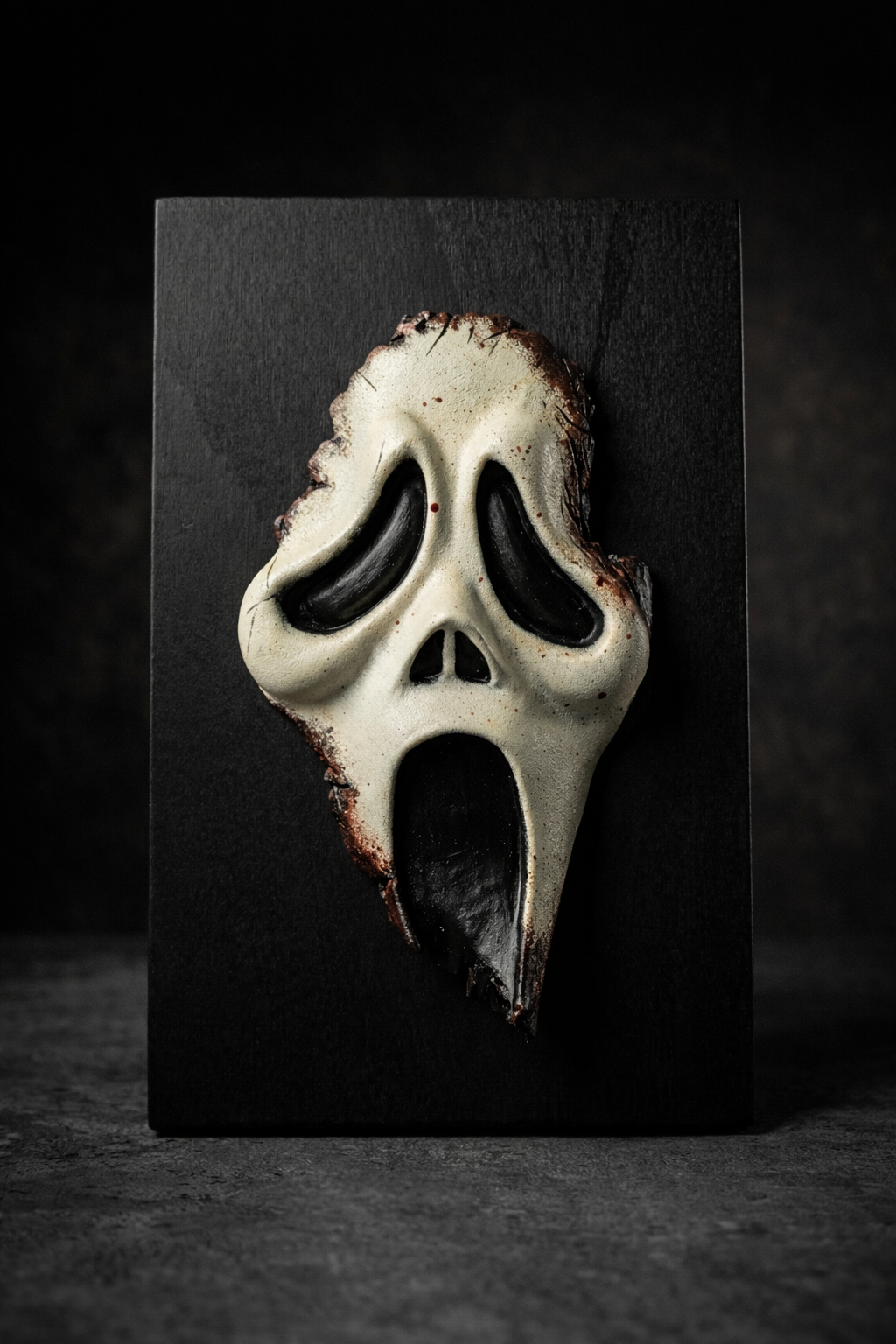 Ghostface mask wall plaque scorched horror display Scream inspired